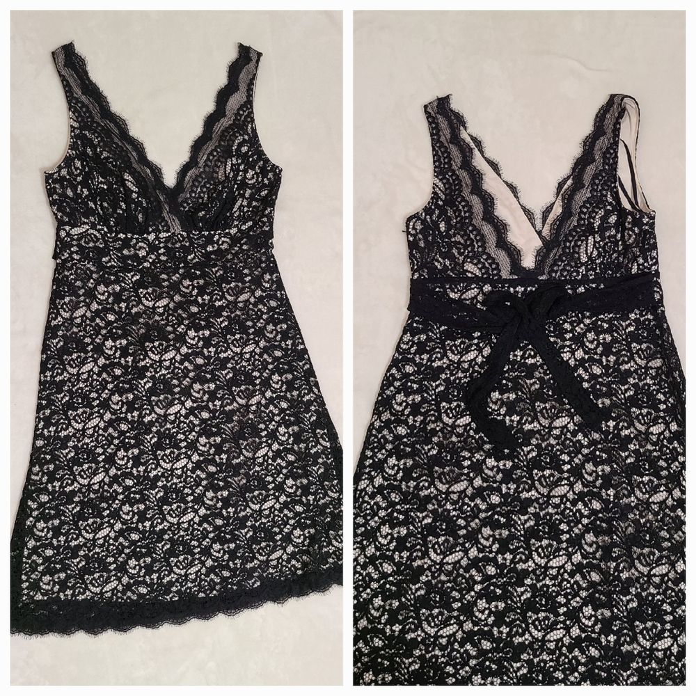 WHBM black lace dress size 10 - Picture 3 of 14